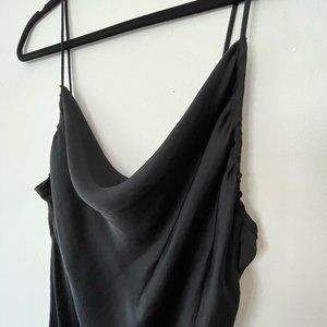 Zara Black Midi Slip Dress Size XS